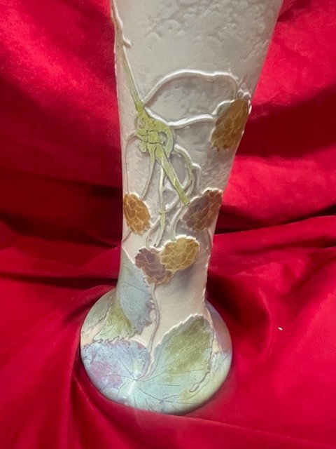 Important Glass Paste Lamp Base Clain Perrier Art Nouveau 1900-photo-1