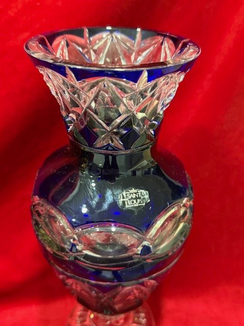 Vase Cristal Saint Louis Couleur Bleu Cobalt-photo-2