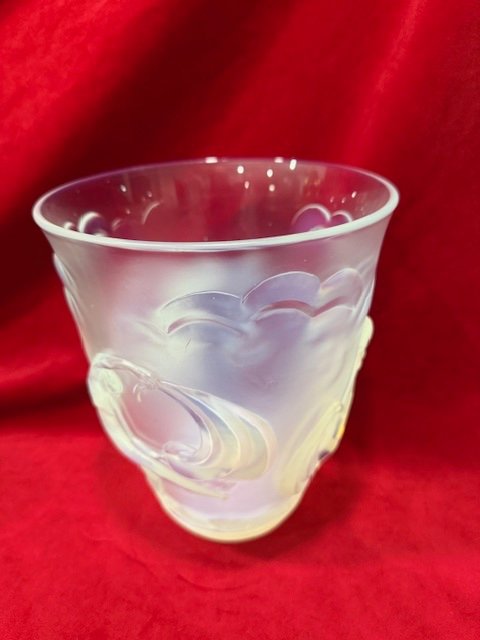 Vase Art Deco 1930 Verre Opalescent Verlys  Les Danseuses-photo-4