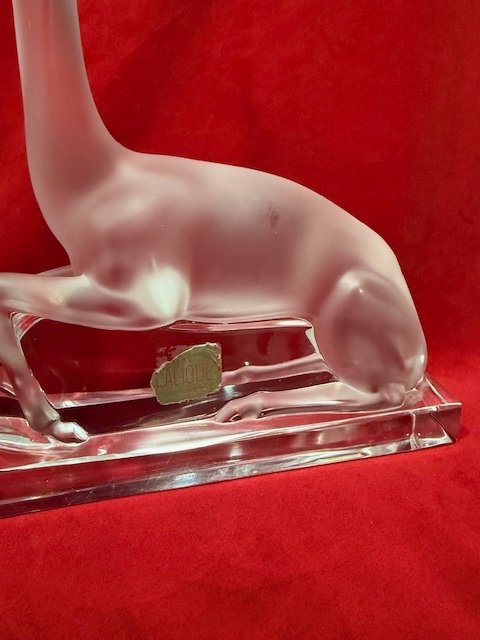 Lalique Crystal Deer Sculpture -photo-3