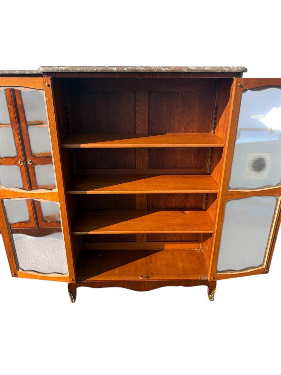 Pair Of Louis XV Style Display Cabinets From The 19th Century-photo-4
