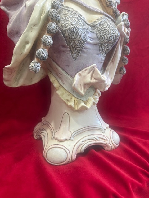 Bust Of A Young Elegant Victorian Woman, Art Nouveau, 19th Century-photo-1