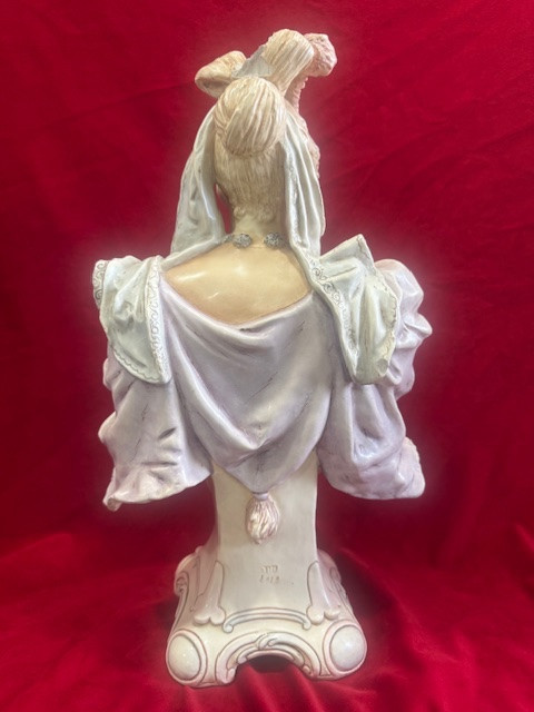 Bust Of A Young Elegant Victorian Woman, Art Nouveau, 19th Century-photo-3