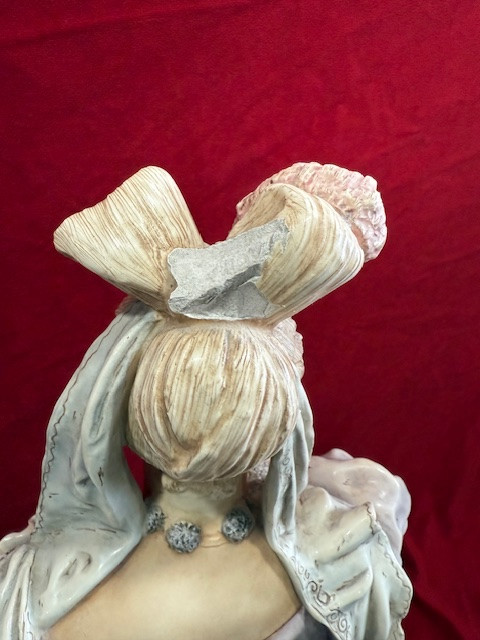 Bust Of A Young Elegant Victorian Woman, Art Nouveau, 19th Century-photo-5