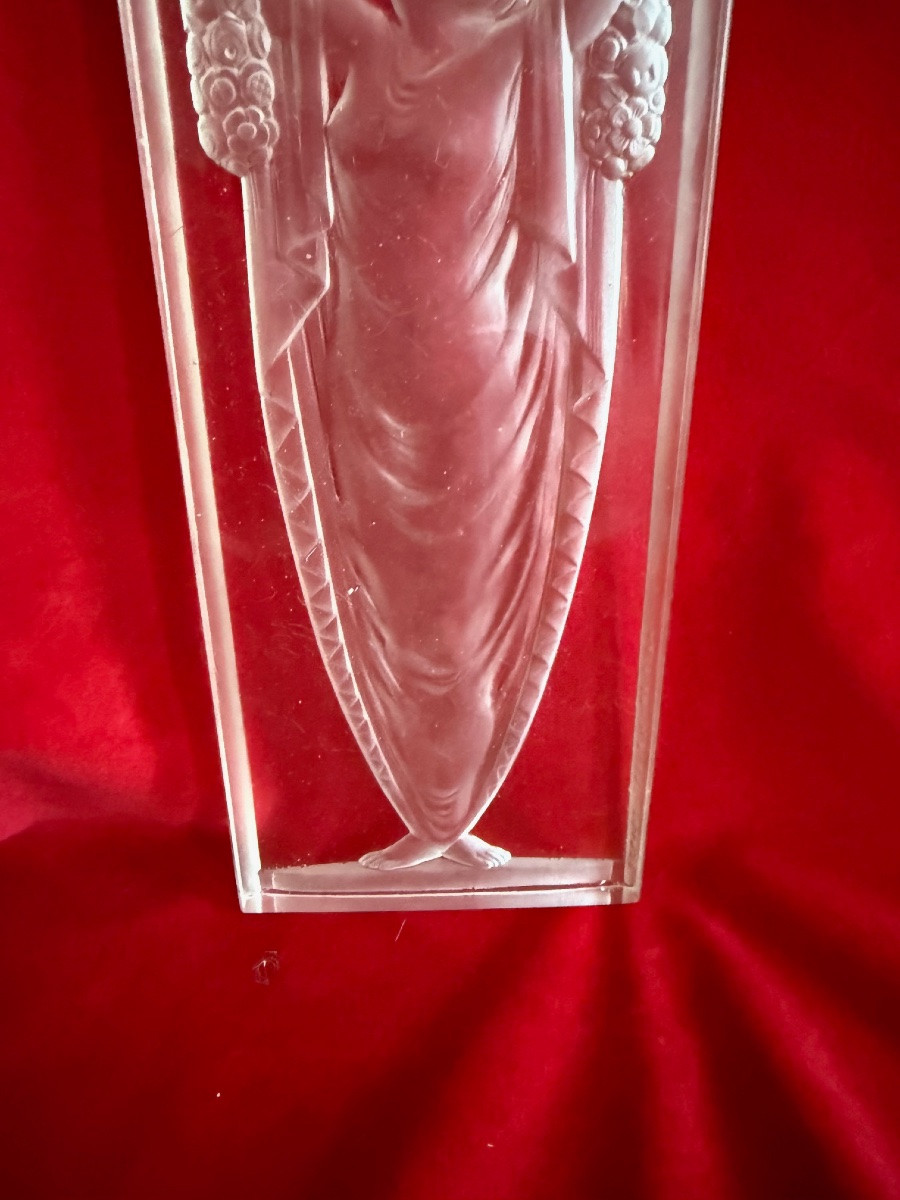 Vincent Hettier Art Deco Glass Plate 1930-photo-3