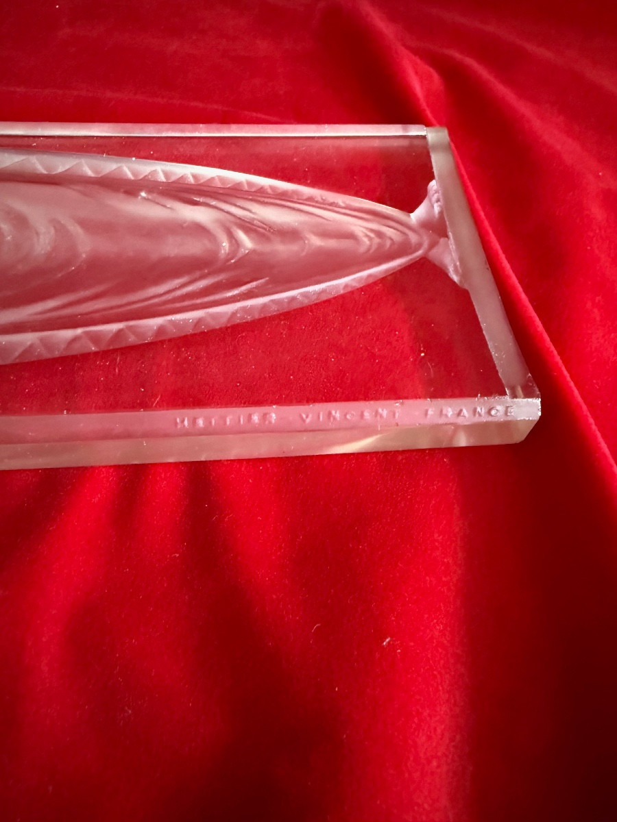 Vincent Hettier Art Deco Glass Plate 1930-photo-1