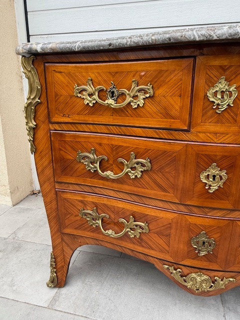Paris Chest Of Drawers Louis XV Period Circa 1760 Stamped J;b; Galet Jean-baptiste Galet-photo-4