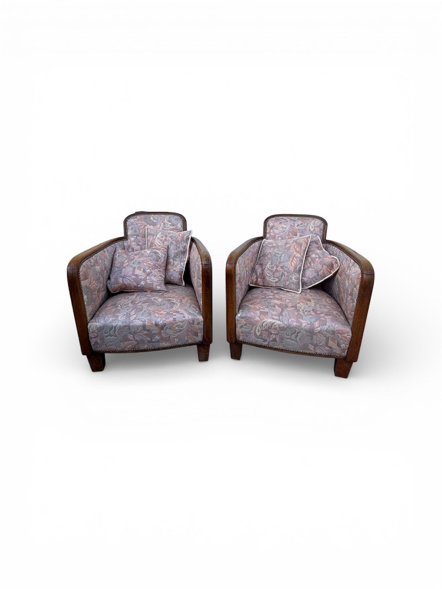 Pair Of Art Deco Armchairs 1930-photo-2