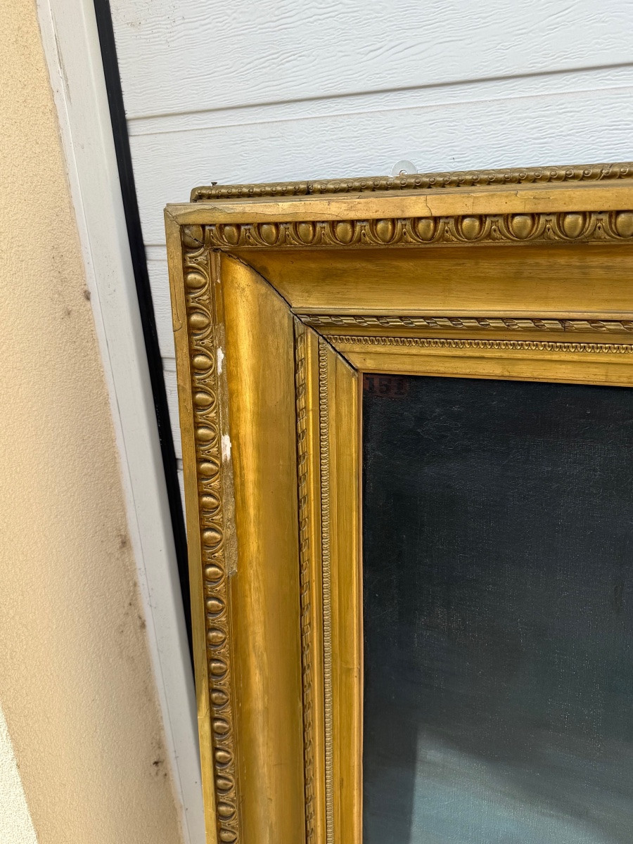 IMPOSANT TABLEAU HUILE SUR TOILE XIX ème d'après Govaert FLINCK Agar et Ismael-photo-1