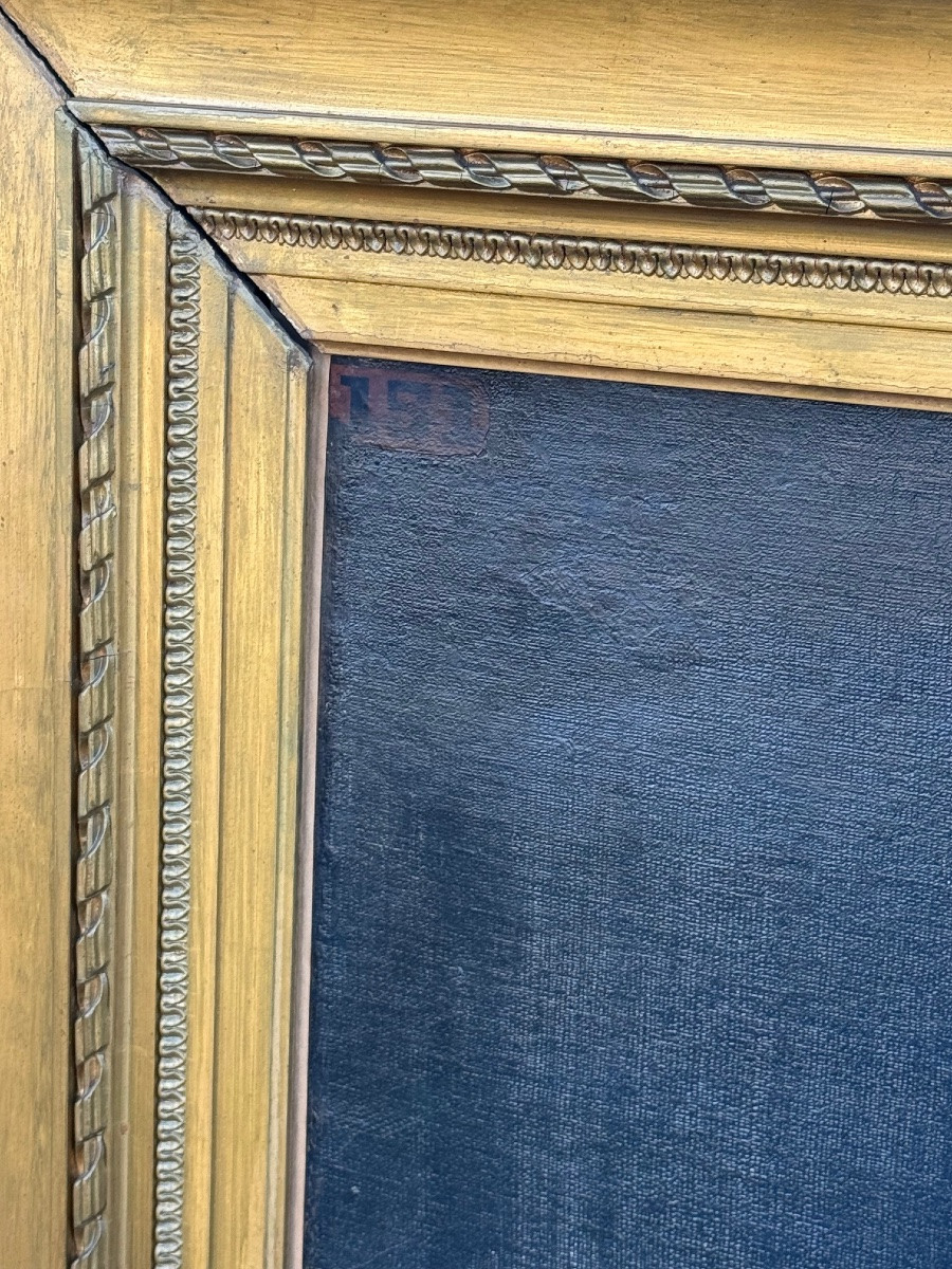 IMPOSANT TABLEAU HUILE SUR TOILE XIX ème d'après Govaert FLINCK Agar et Ismael-photo-7