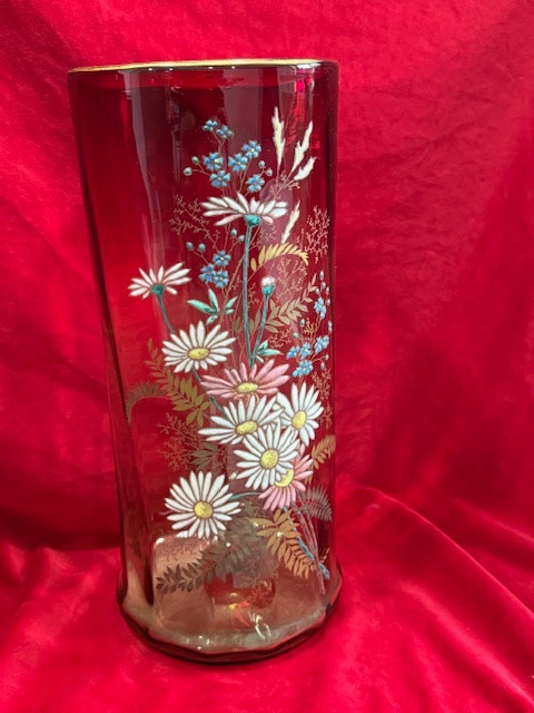 Imposing Enameled Glass Vase Legras Montjoye-photo-2