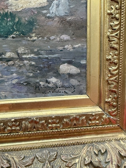 Painting Oil On Canvas Orientalist Maurice Bompard-photo-3