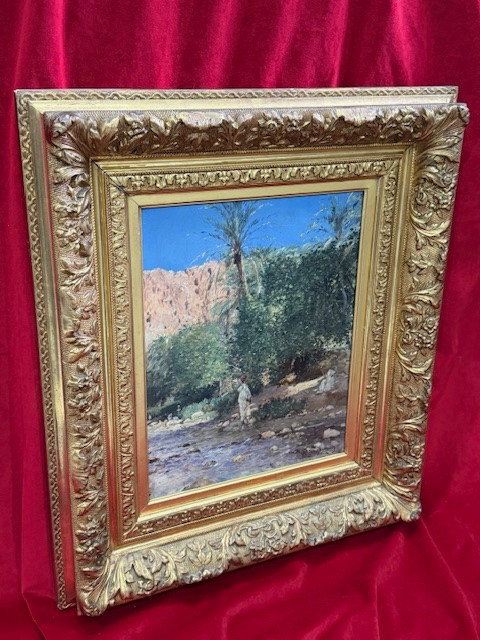 Painting Oil On Canvas Orientalist Maurice Bompard-photo-6