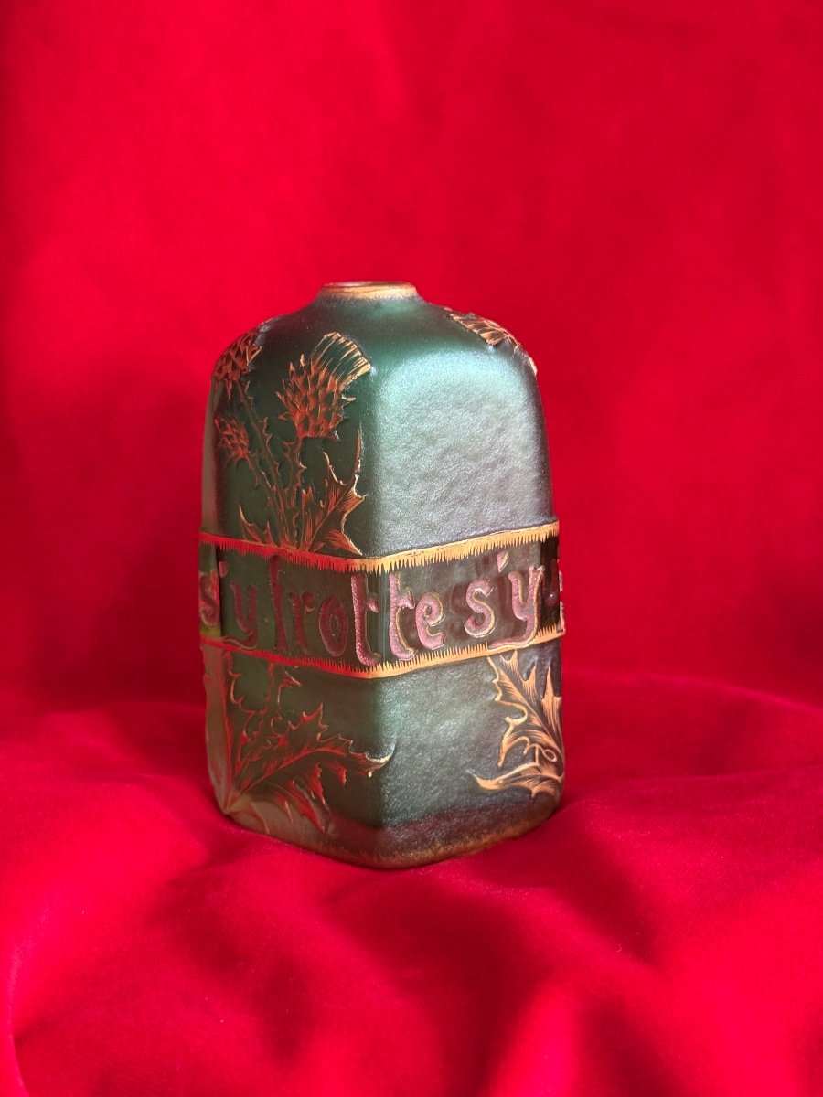 Daum Nancy Art Nouveau "talking" Vase, 1900-photo-4