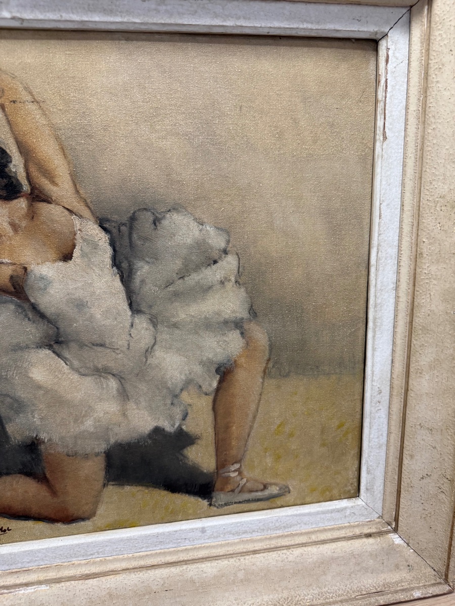 Oil On Canvas Painting By César Vilot: Ballerina-photo-4