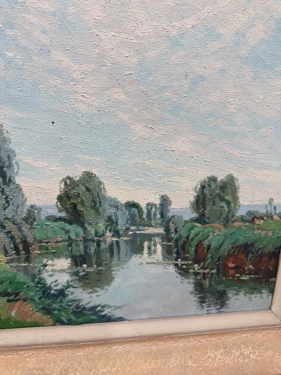 Tableau huile sur toile Raymond URBAIN artiste Lorrain-photo-2