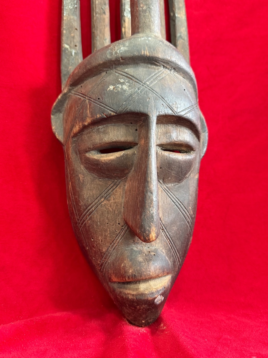 MASQUE AFRICAIN ANCIEN MALI BAMANA NTOMO-photo-3