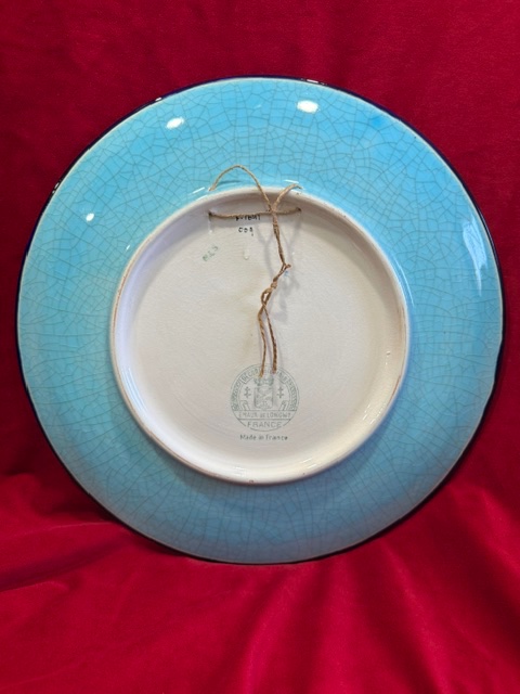 Longwy Enamel Plate, "rooster" Model-photo-4