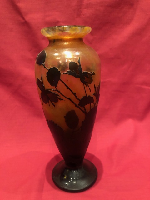 Vase pâte de verre attribué Daum Nancy 