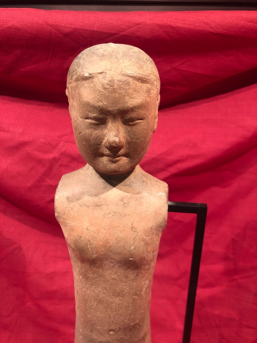 Chine Epoque Han Statuette Stickman Terre Cuite-photo-2