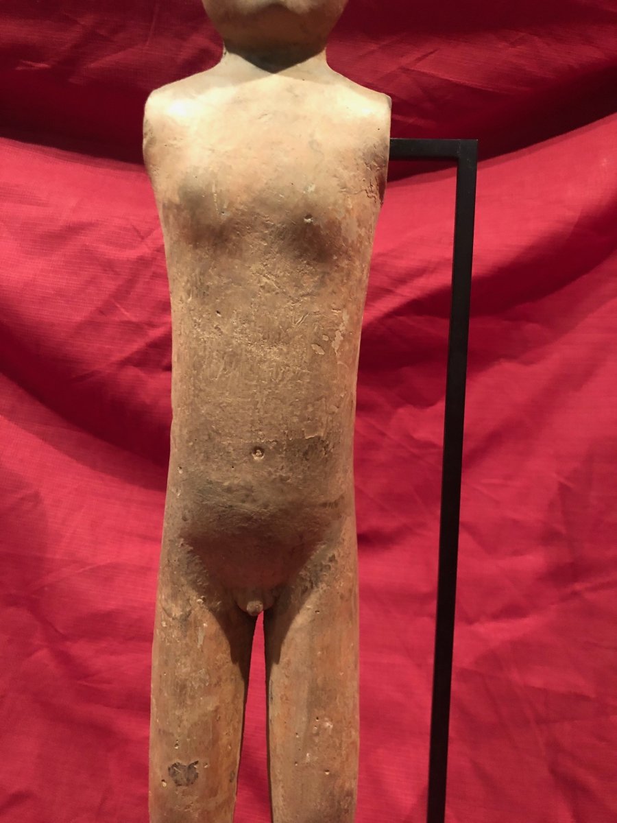 Chine Epoque Han Statuette Stickman Terre Cuite-photo-3