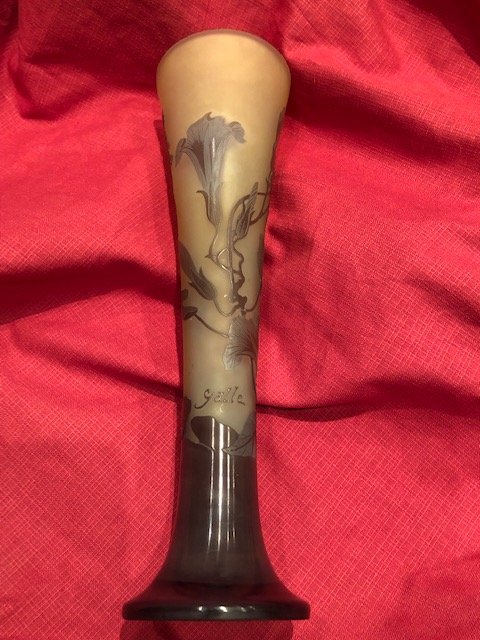 Emile Gallé Art Nouveau Glass Paste Vase