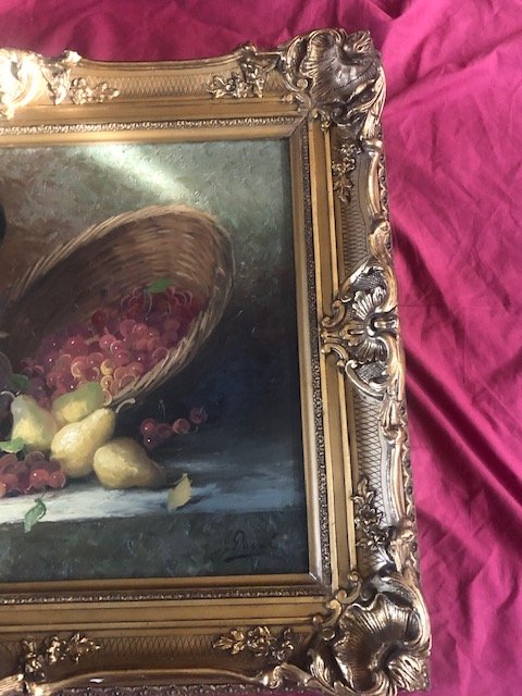 Enorme Tableau Nature Morte Georges Duval Huile Sur Toile-photo-4