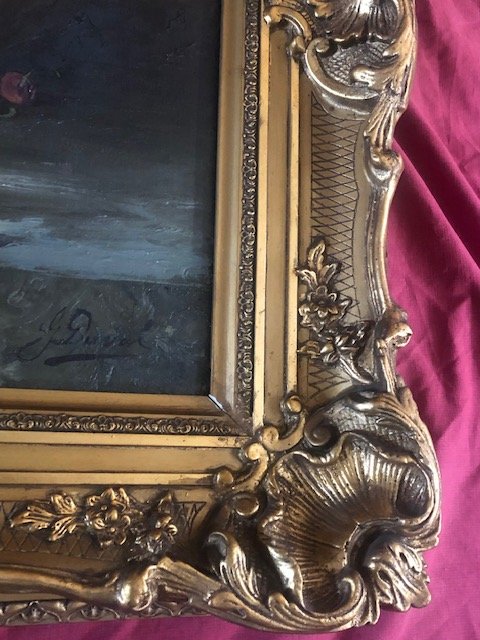 Enorme Tableau Nature Morte Georges Duval Huile Sur Toile-photo-6