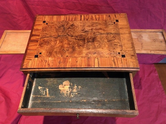 Console XIX Eme Louis XVI Style Marquetry-photo-4
