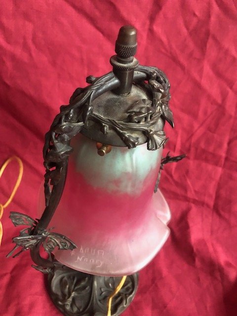 Art Nouveau Glass Pate Lamp Daum Nancy-photo-1