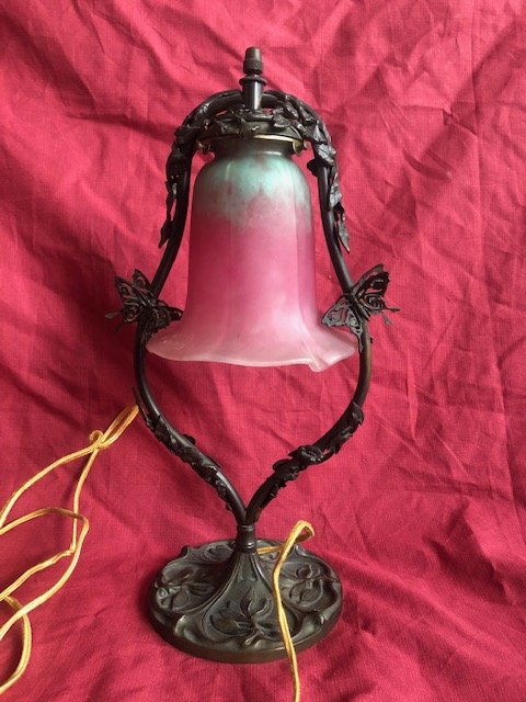 Art Nouveau Glass Pate Lamp Daum Nancy