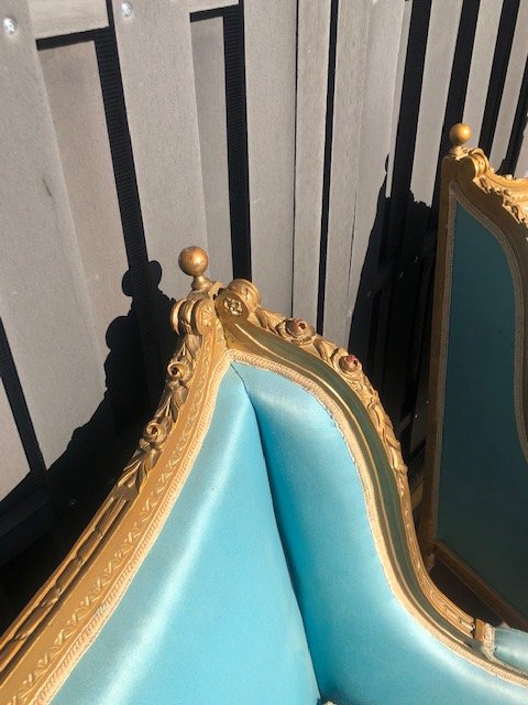Paire De Fauteuils Louis XVI Oreilles Du XIX ème-photo-1