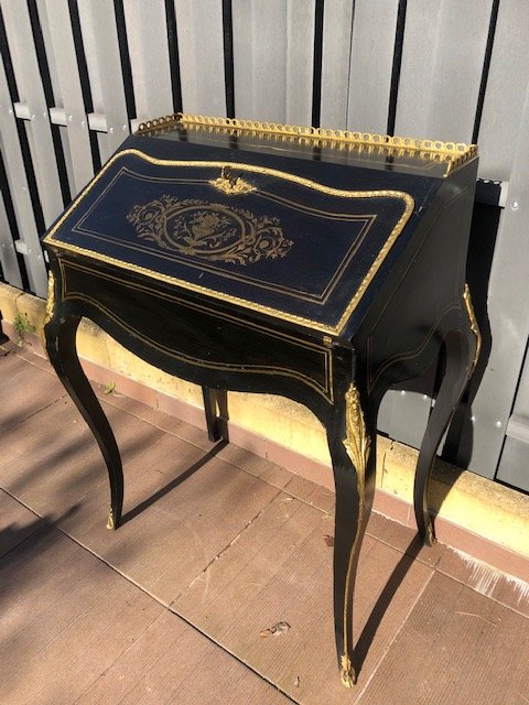 Bureau Secrétaire En Pente Epoque Napoléon III XIX ème-photo-2