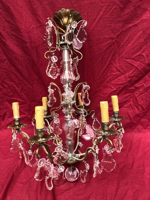 Crystal Chandelier With Tassels 6 Lights