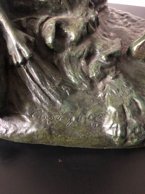Sculpture Bronze Antonio Canova - Hercule Et Lichas XIX ème-photo-4
