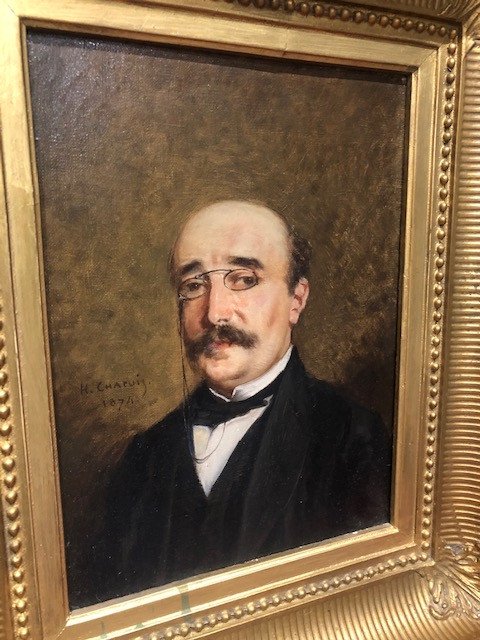 Portrait Painting Honore Chapuis 1817-1896-photo-2
