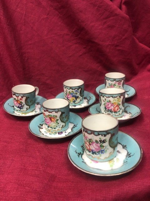 6 Tasses Ancienne Porcelaine De Sèvres XIX Eme