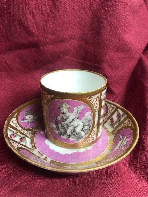 Tasse Litron Porcelaine Paris XIX Eme-photo-1