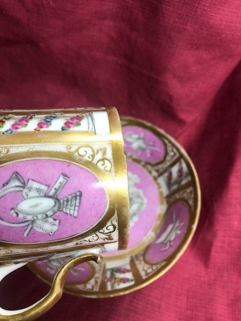 Tasse Litron Porcelaine Paris XIX Eme-photo-2