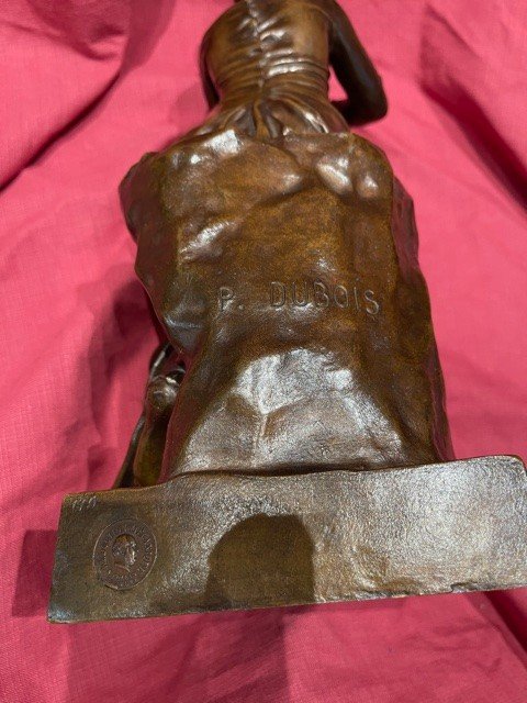 Bronze Sculpture Paul Dubois 1829-1905 And Barbedienne - The Faith XIX-photo-4