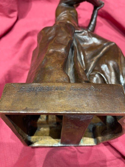 Bronze Sculpture Paul Dubois 1829-1905 And Barbedienne - The Faith XIX-photo-1