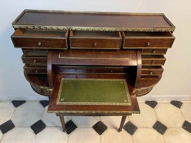 Bonheur Du Jour Style Louis XVI Acajou époque Napoleon III XIX Eme-photo-1