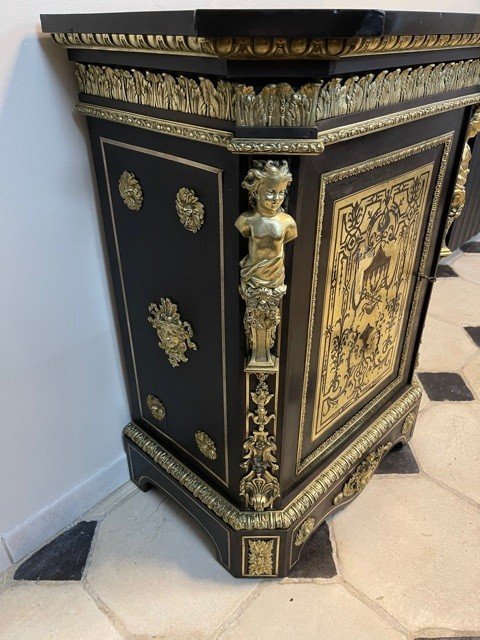 Apparatus Furniture In Boulle Napoleon III Marquetry-photo-2