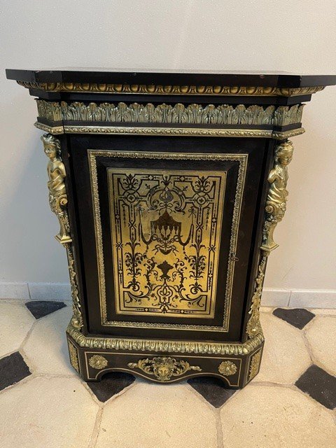 Apparatus Furniture In Boulle Napoleon III Marquetry