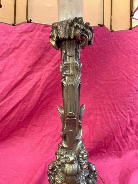 Lampe En Bronze Art Nouveau 1900-photo-2