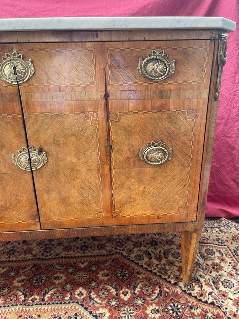 Rare Commode à Vantaux Style Louis XVI De l'Est  XIX ème-photo-2