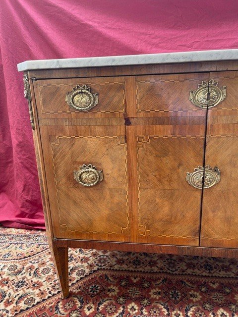 Rare Commode à Vantaux Style Louis XVI De l'Est  XIX ème-photo-4