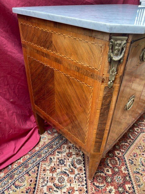 Rare Commode à Vantaux Style Louis XVI De l'Est  XIX ème-photo-1