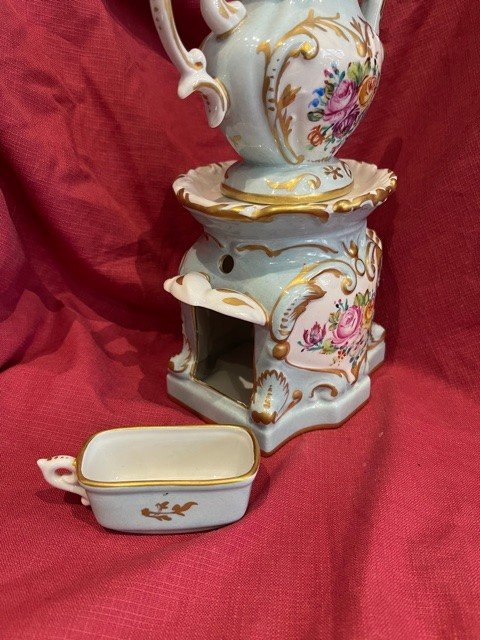 Tisanière Théière Porcelaine De Paris Style Louis XV-photo-4