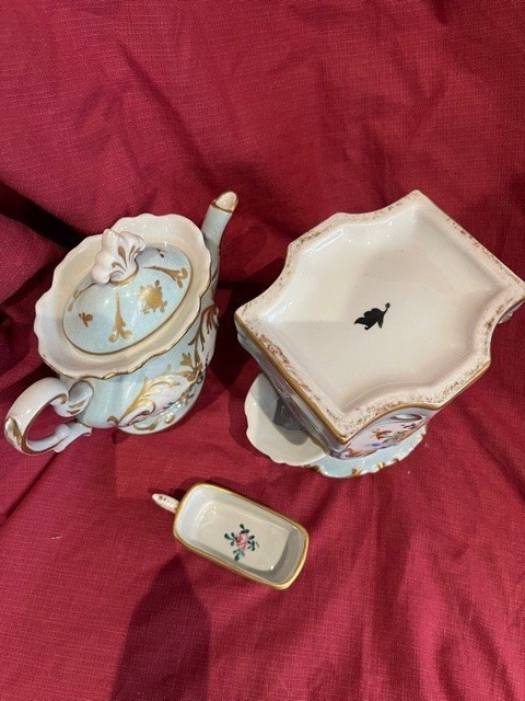 Tisanière Théière Porcelaine De Paris Style Louis XV-photo-1